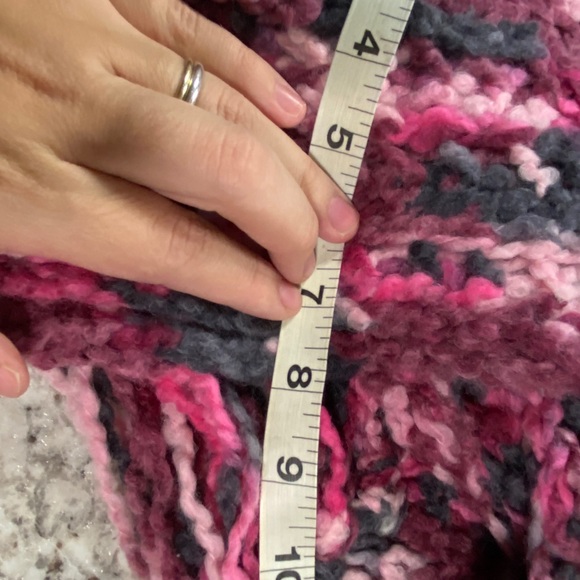 Made in Italy Wool Blend purple Scarf - Picture 6 of 8